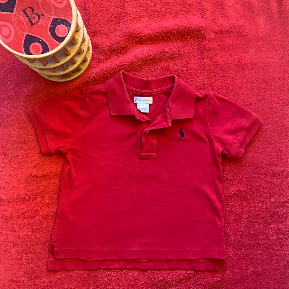 Red Ralph Lauren polo size 24mos